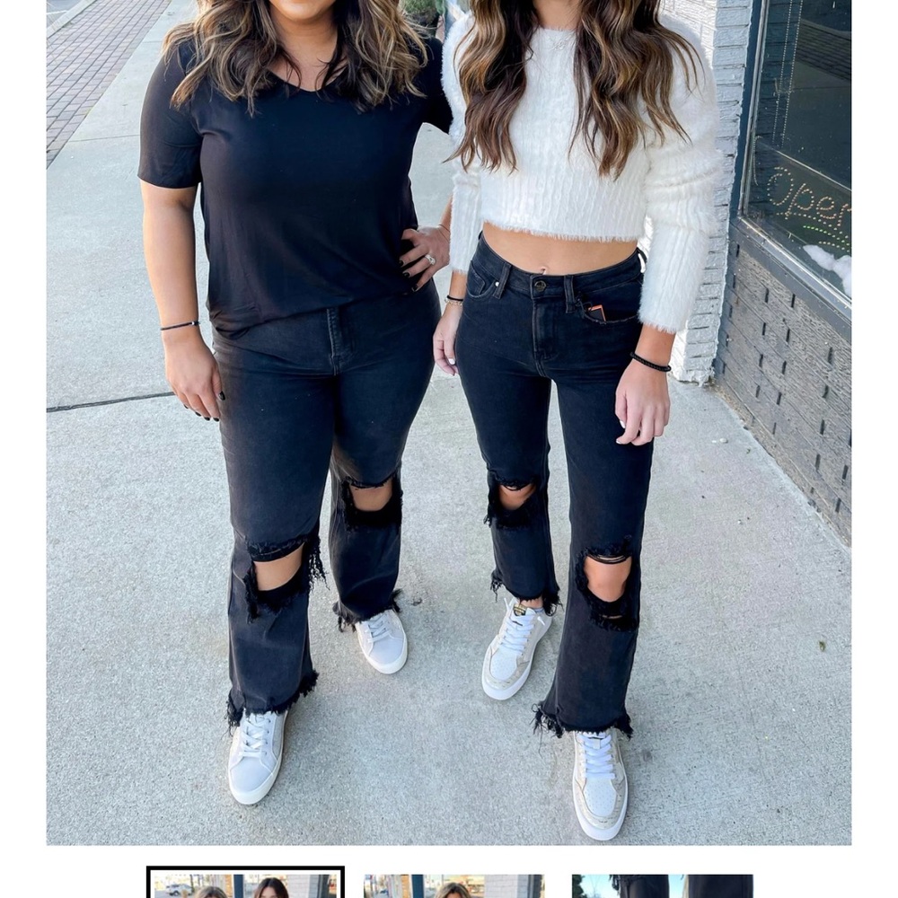 Classic Black Boot Cut Jeans for Women